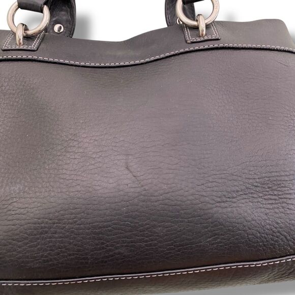 Coach Black Leather Satchel - Picture 3 of 16